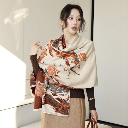 Chal poncho estampado