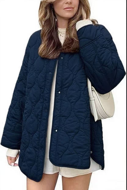 Chaqueta acolchada oversize sin cuello – foto 14