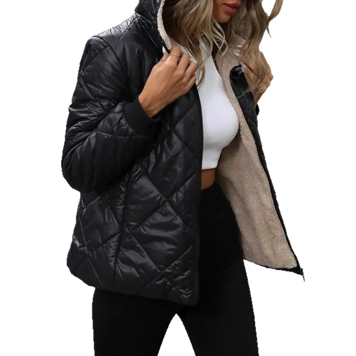 Chaqueta acolchada de rombos – foto 5