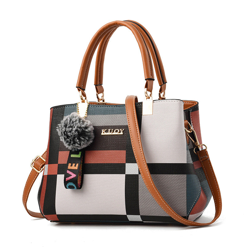 Bolso de mano de cuadros – foto 3
