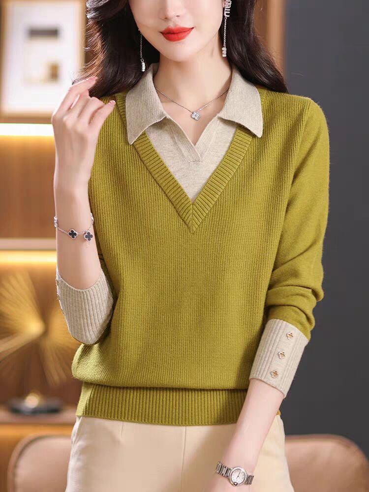 Jersey de punto con cuello camisero – foto 6