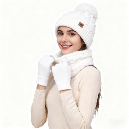 Conjunto de gorro, braga y guantes de punto – foto 2