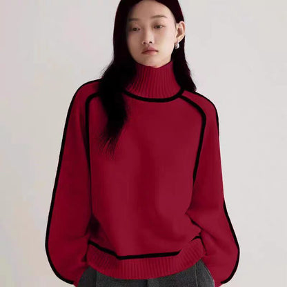 Jersey de cuello alto con ribete en contraste – foto 16