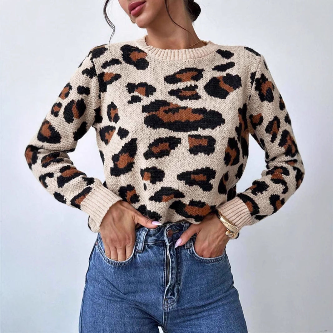 Jersey de punto con leopardo