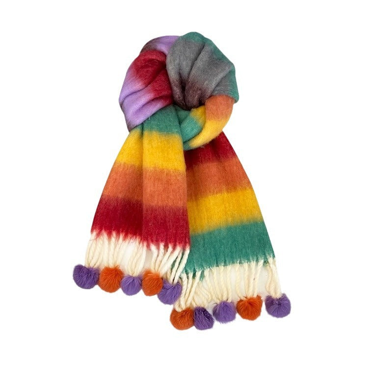 Bufanda multicolor efecto mohair – foto 5