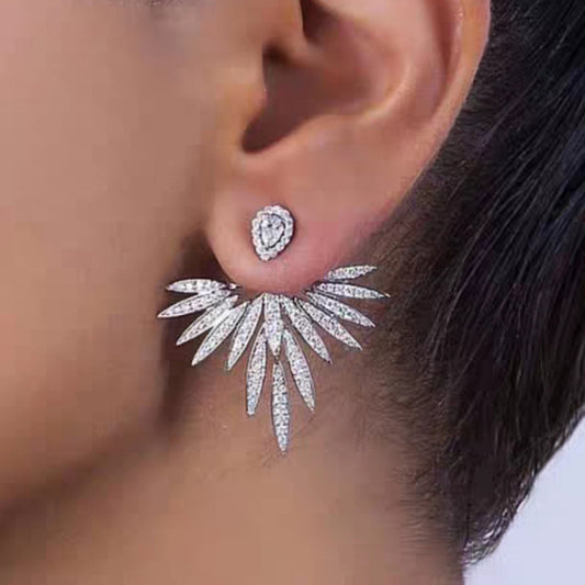 Pendientes de alas con circonitas
