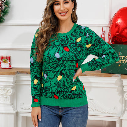 Jersey navideño de luces de colores