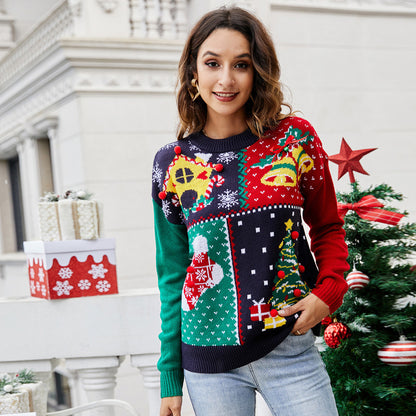 Jersey navideño de abetos y copos