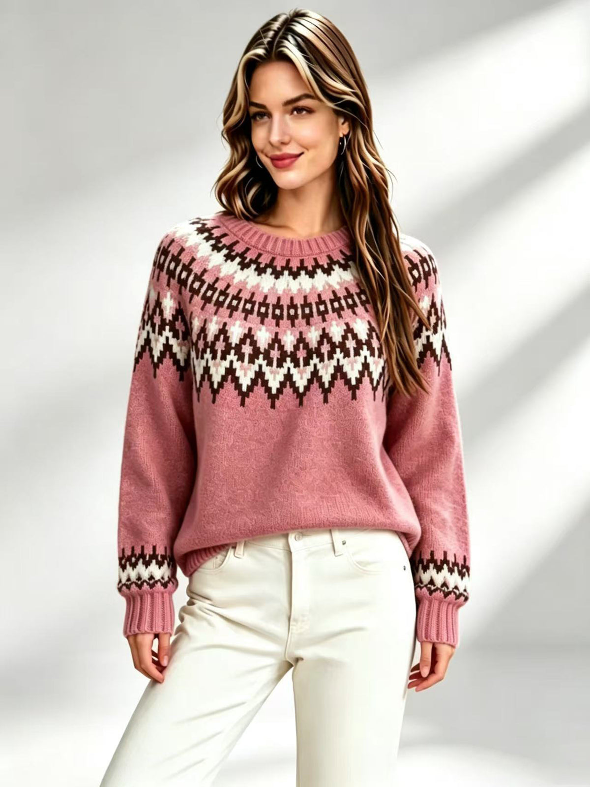 Jersey Fair Isle de cuello redondo – foto 4