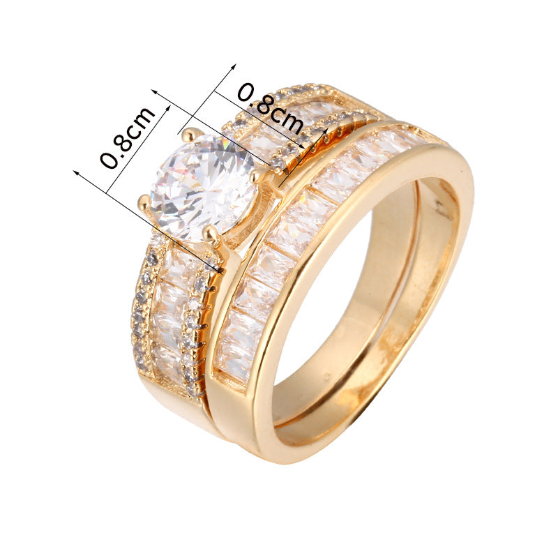 Set de anillo solitario y alianza – foto 5
