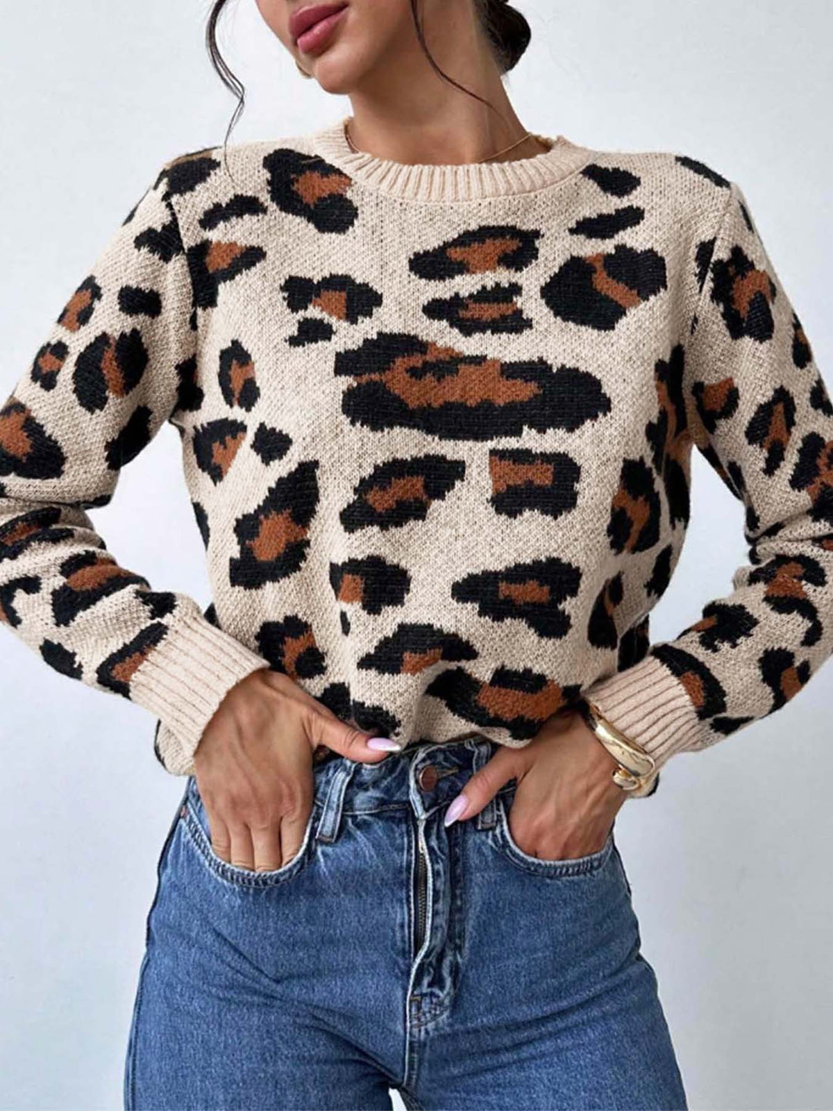 Jersey de punto con leopardo – foto 6