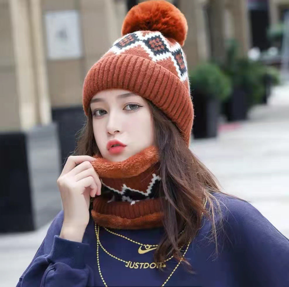 Conjunto de gorro de rombos y braga – foto 7