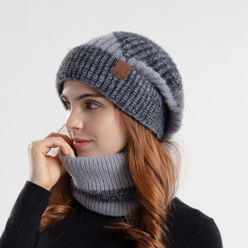 Conjunto de gorro bicolor y braga – foto 4