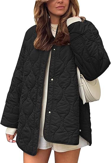 Chaqueta acolchada oversize sin cuello – foto 6
