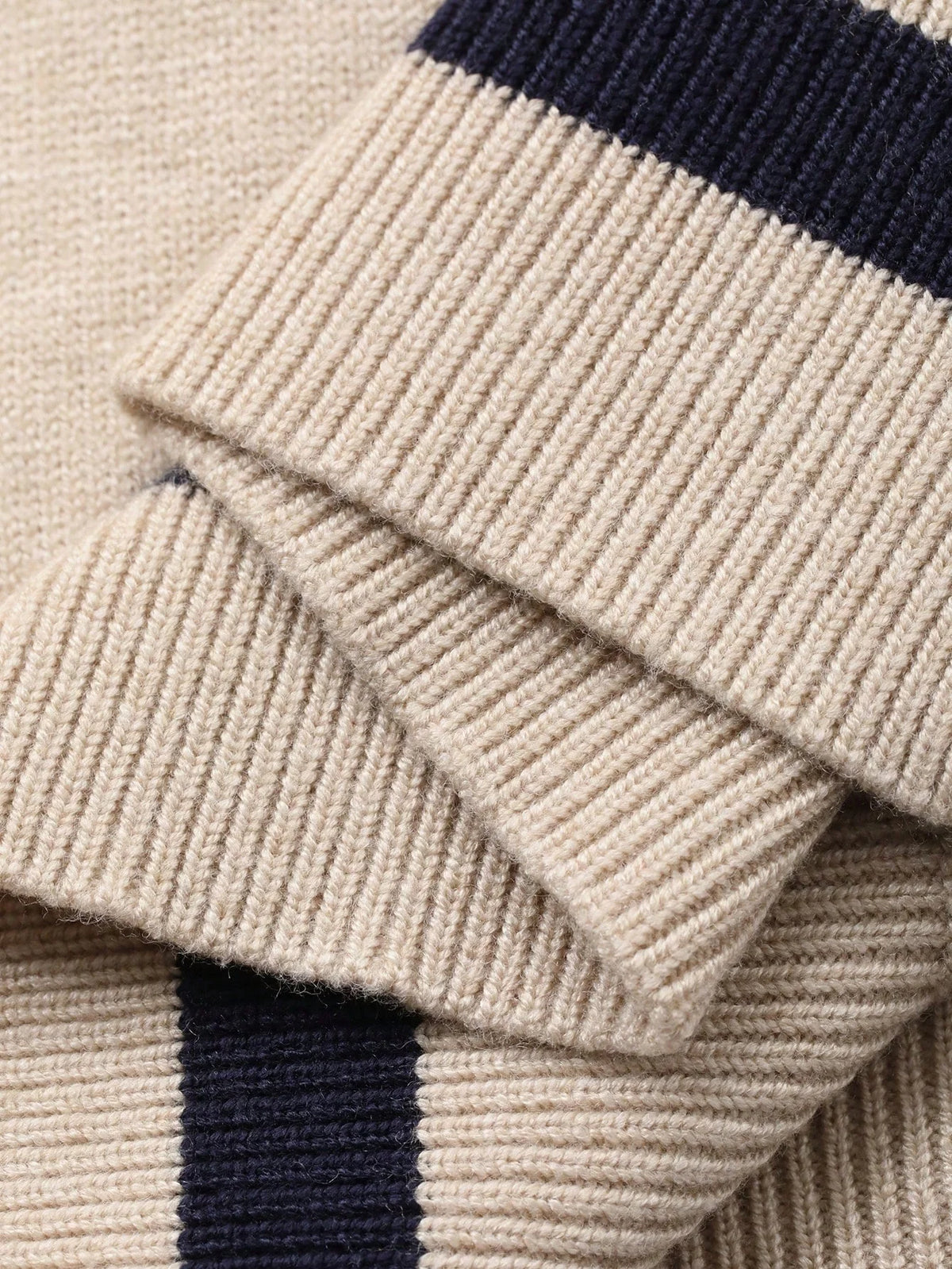 Jersey de punto bicolor con cuello polo – foto 5