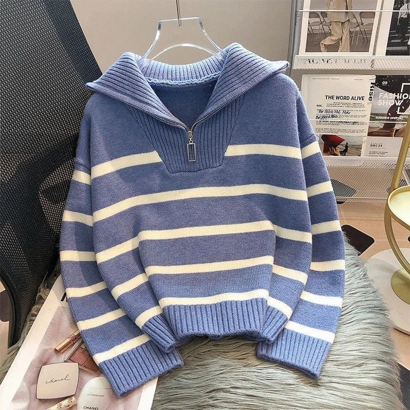 Jersey de rayas con media cremallera – foto 6