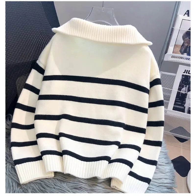 Jersey de rayas con media cremallera – foto 3