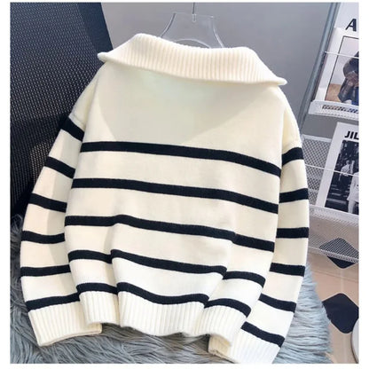 Jersey de rayas con media cremallera – foto 3
