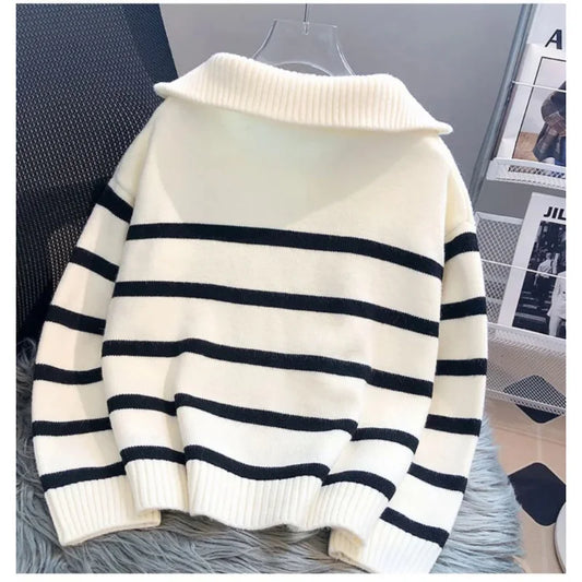 Jersey de rayas con media cremallera – foto 3