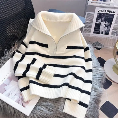 Jersey de rayas con media cremallera – foto 2