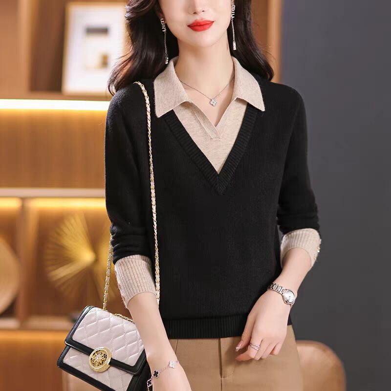 Jersey de punto con cuello camisero – foto 2