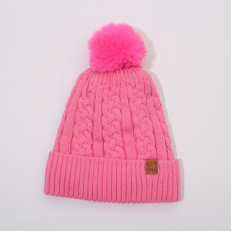 Gorro trenzado forrado con pompón de pelo – foto 10
