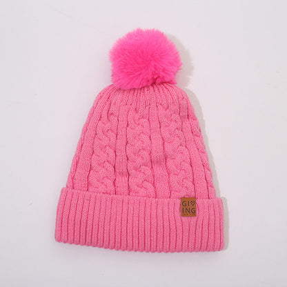 Gorro trenzado forrado con pompón de pelo – foto 10