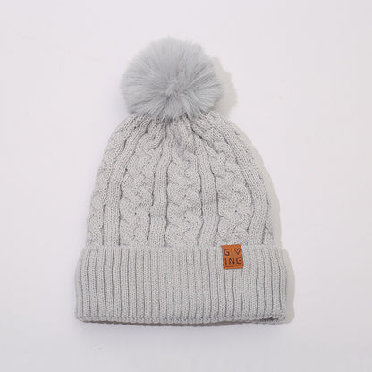 Gorro trenzado forrado con pompón de pelo – foto 8