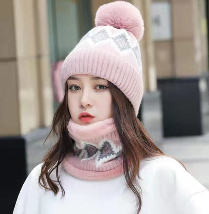 Conjunto de gorro de rombos y braga – foto 4