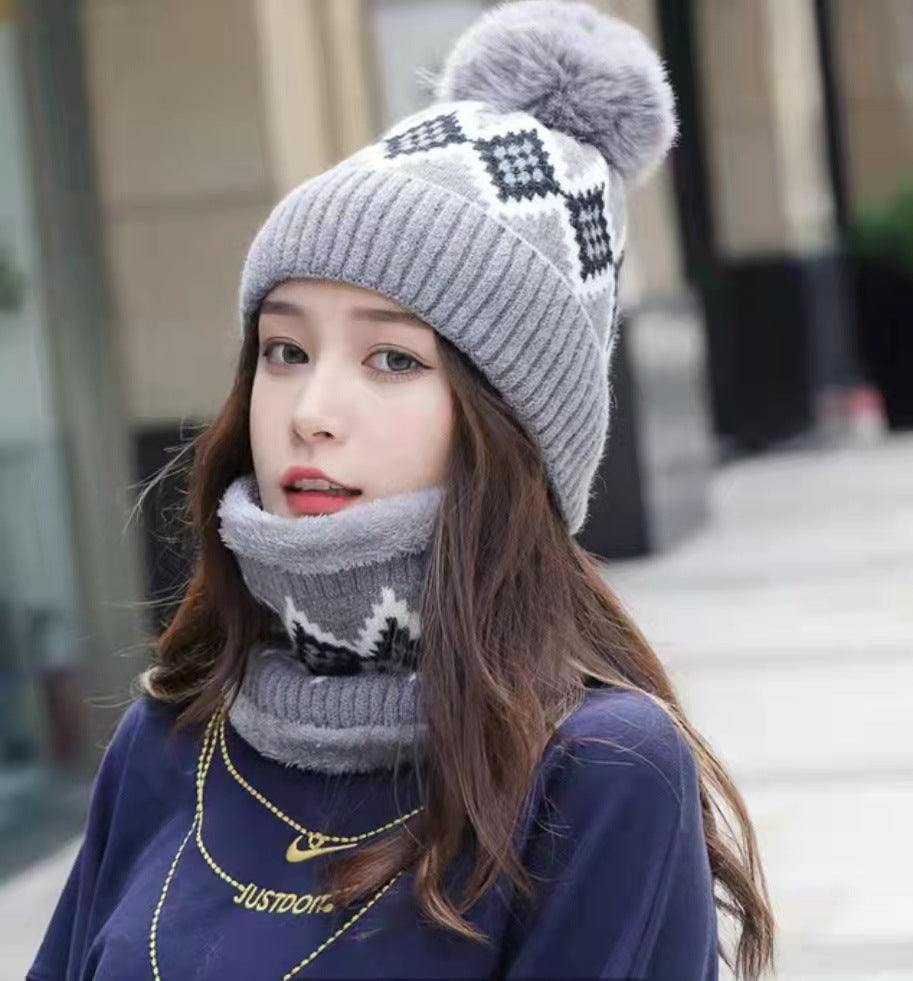 Conjunto de gorro de rombos y braga – foto 5