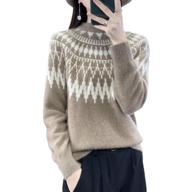Jersey grueso de cuello alto jacquard – foto 5