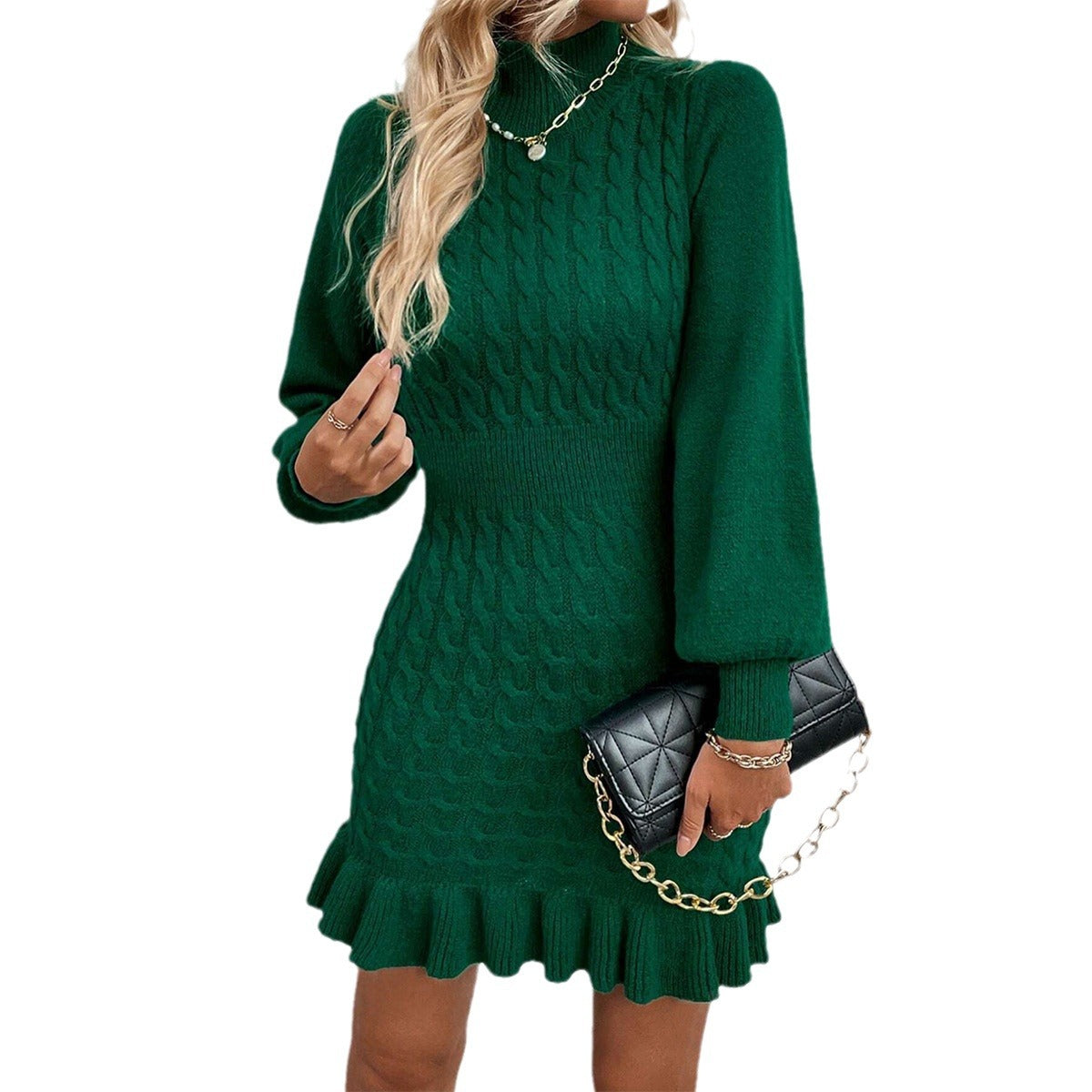 Vestido de punto de ochos con volante – foto 5