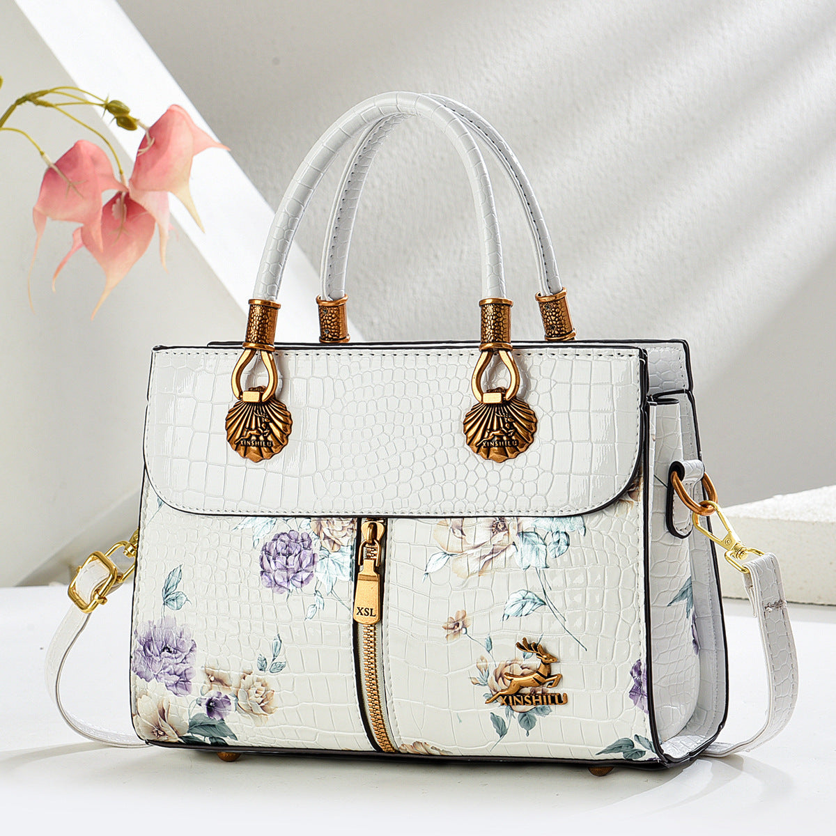 Bolso de mano efecto cocodrilo – foto 7