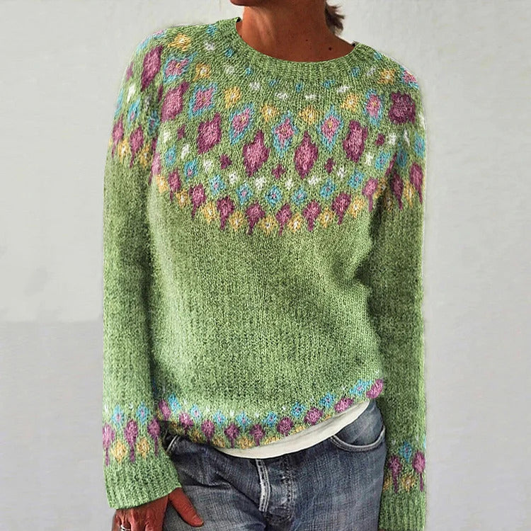 Jersey jacquard nórdico de cuello redondo – foto 2