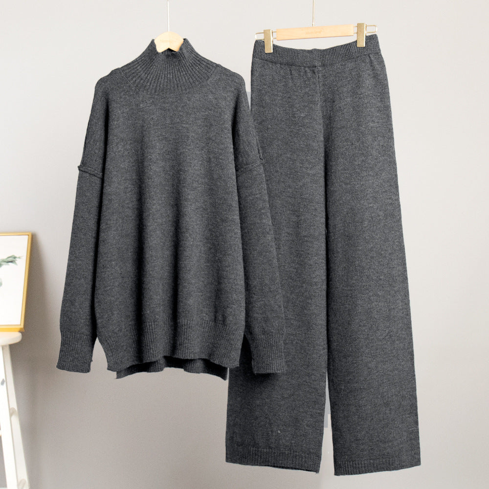 Conjunto de punto grueso jersey y pantalón – foto 8