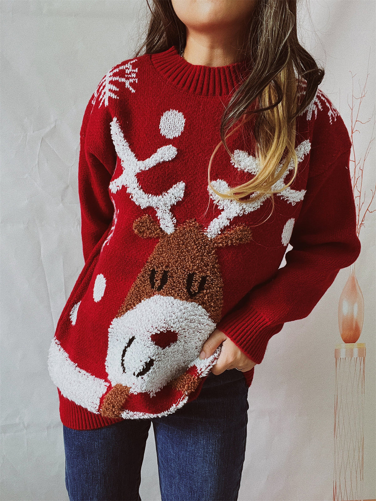 Jersey navideño de reno de pelo – foto 4