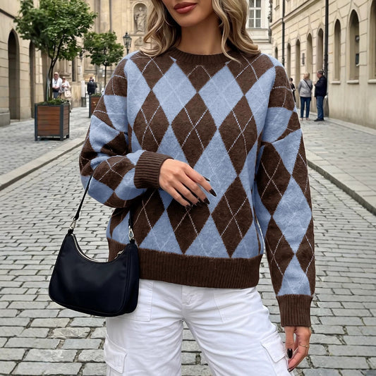 Jersey de rombos bicolor