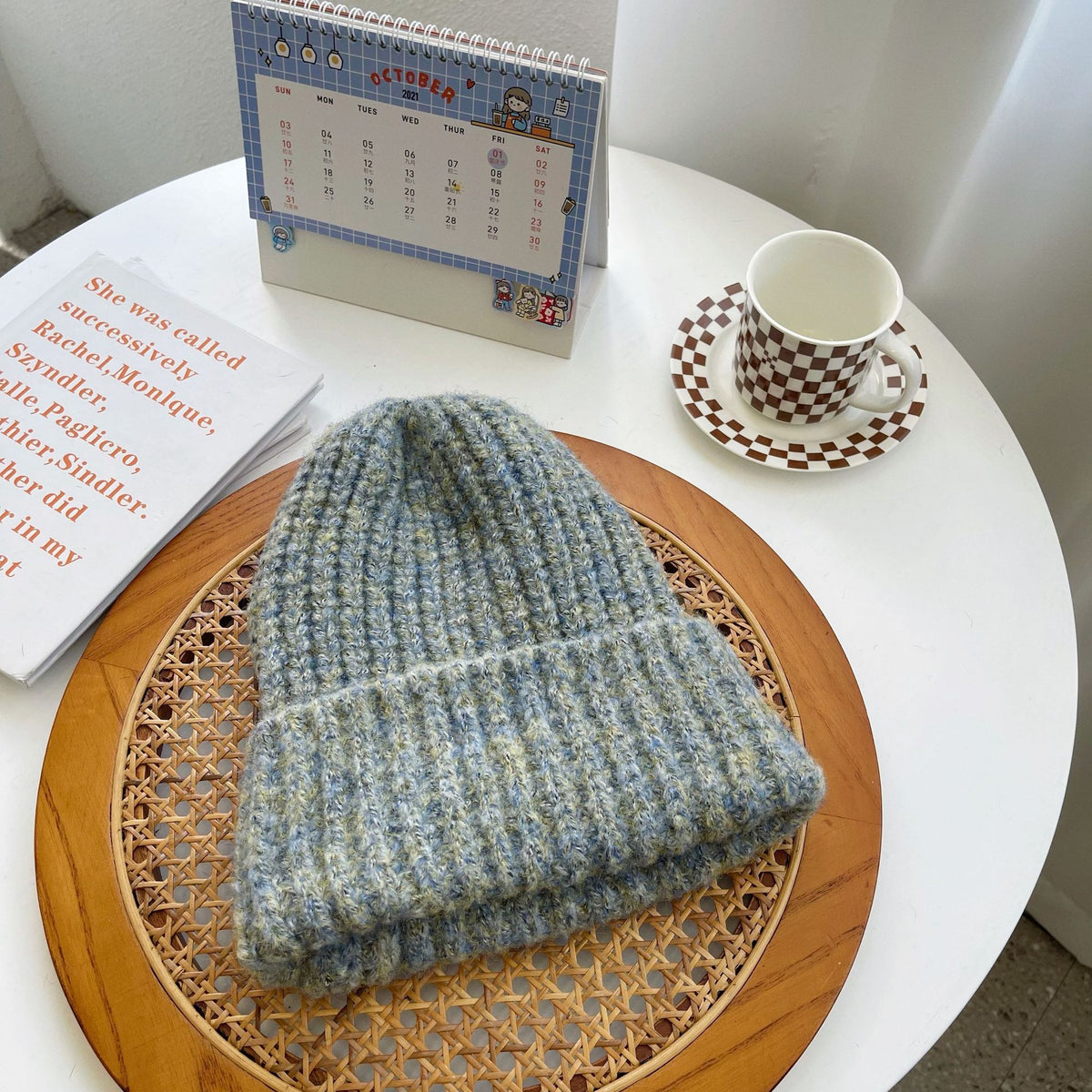 Gorro de canalé grueso jaspeado – foto 10