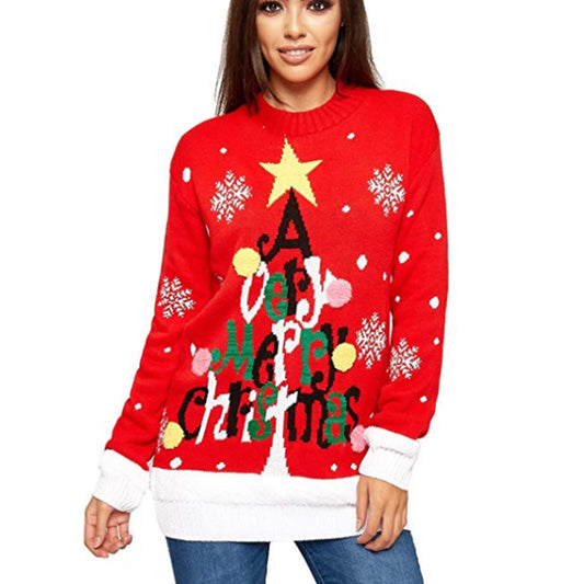 Jersey navideño con árbol de letras