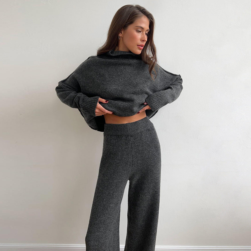 Conjunto de punto grueso jersey y pantalón – foto 3