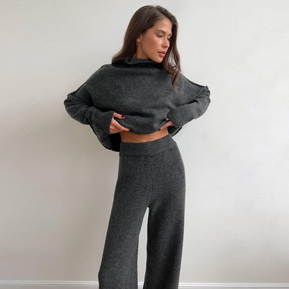 Conjunto de punto grueso jersey y pantalón – foto 3