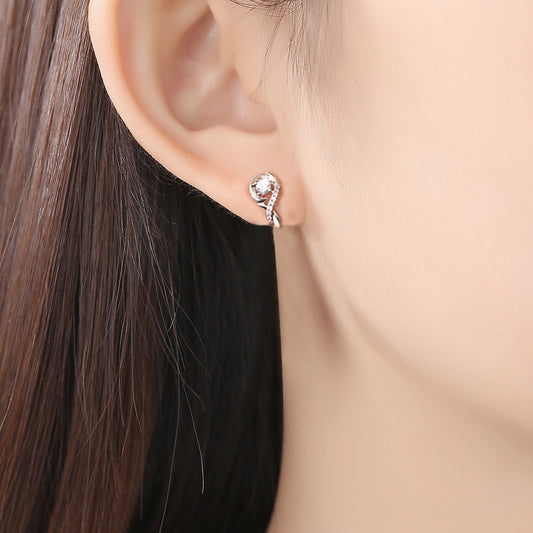Pendientes de espiral con circonita