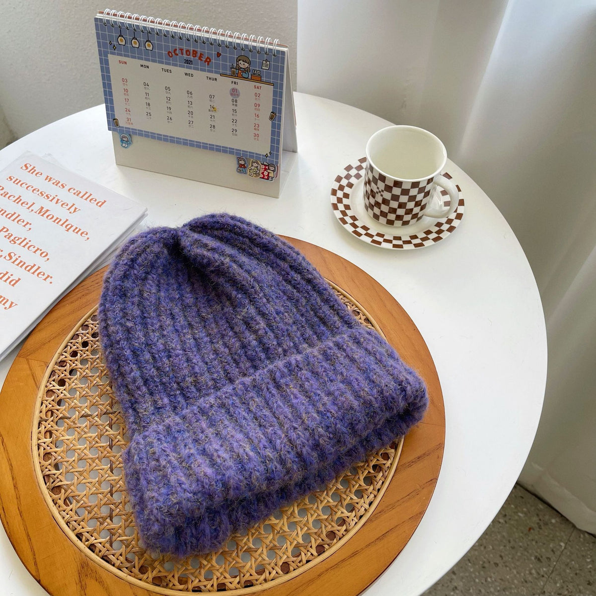 Gorro de canalé grueso jaspeado – foto 5