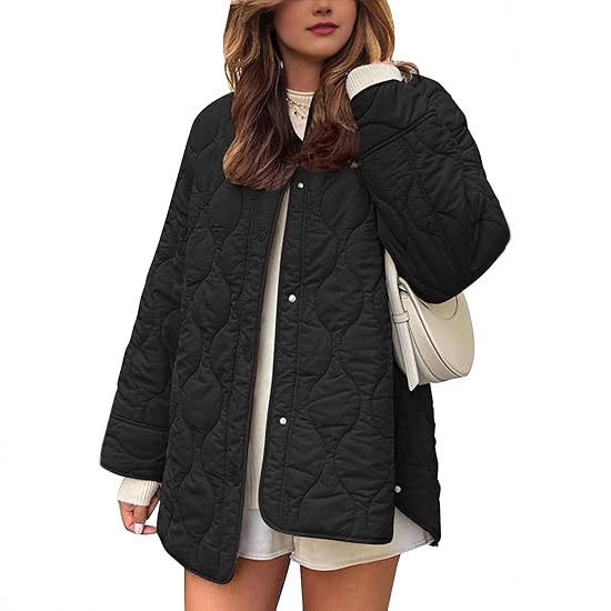 Chaqueta acolchada oversize sin cuello – foto 2