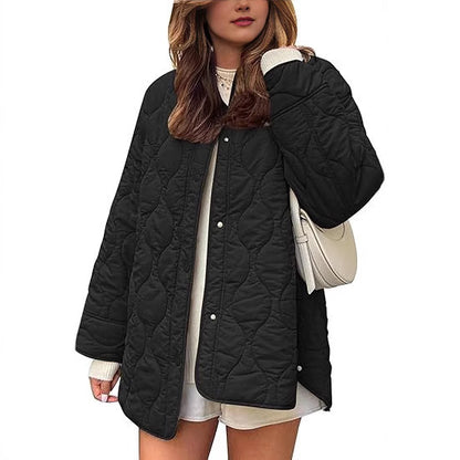 Chaqueta acolchada oversize sin cuello – foto 2