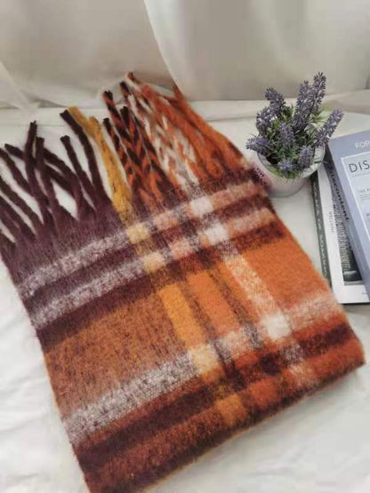 Bufanda de cuadros efecto mohair – foto 21