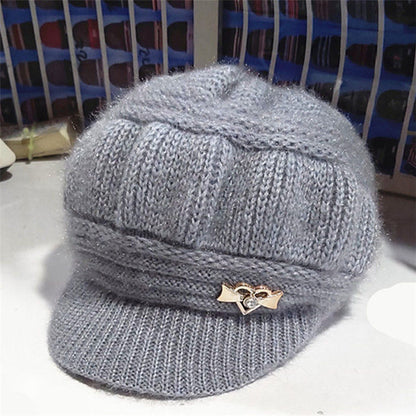 Boina de punto con visera y broche – foto 3