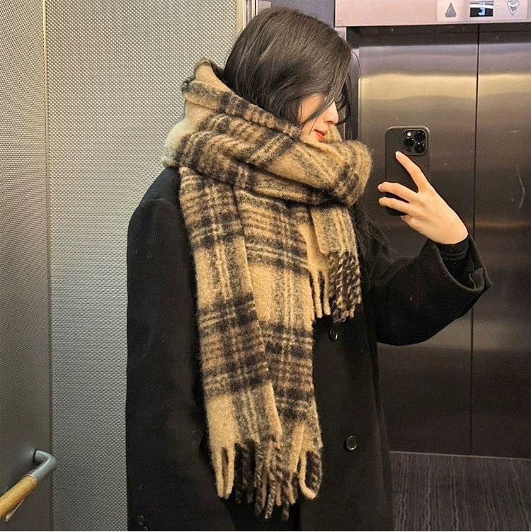 Bufanda de rayas y cuadros efecto mohair – foto 11