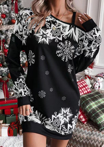 Vestido de punto navideño con copos de nieve – foto 4