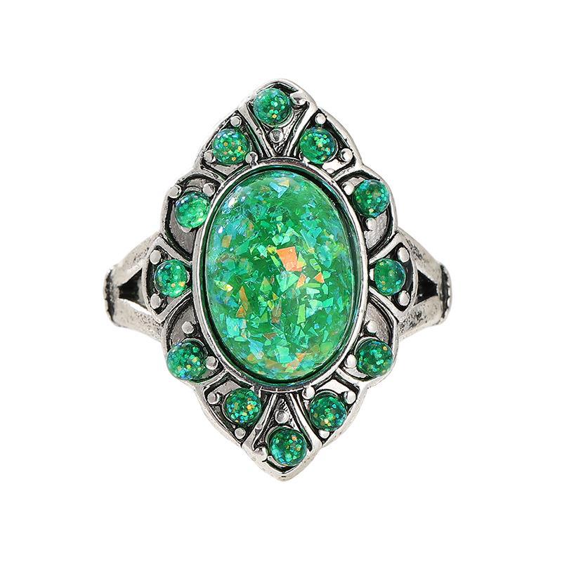 Anillo vintage de piedra verde – foto 5